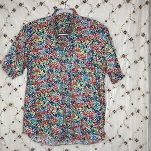 Alan Flusser Multicolor Floral Men's Shirt